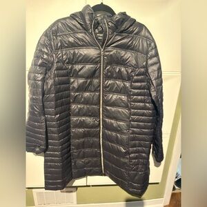 Charcoal Hooded Puffer Jacket